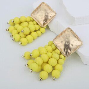 ZARA Golden Cascade Statement Earrings